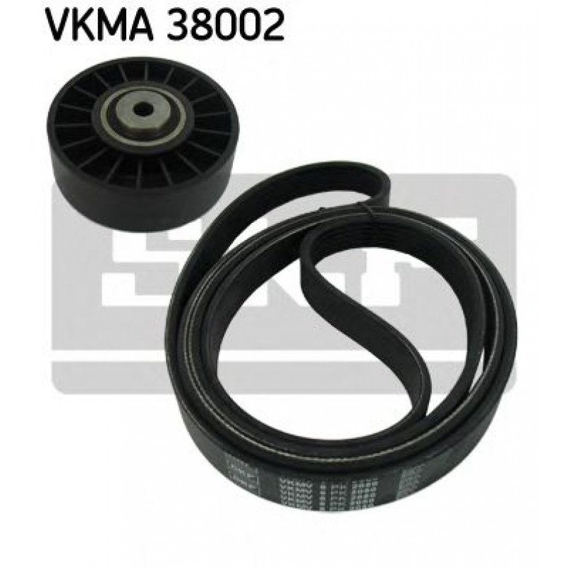 VKMA 38002 SKF Комплект доріжкового ремня (ролик, ремінь)